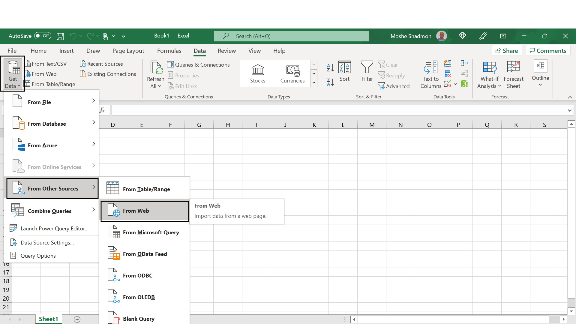 select data source