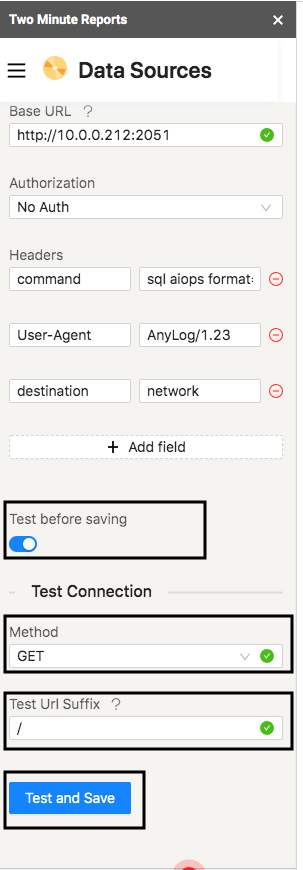 test & save