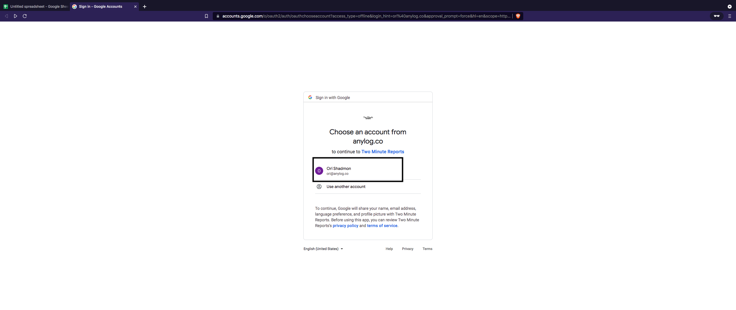 confirm account