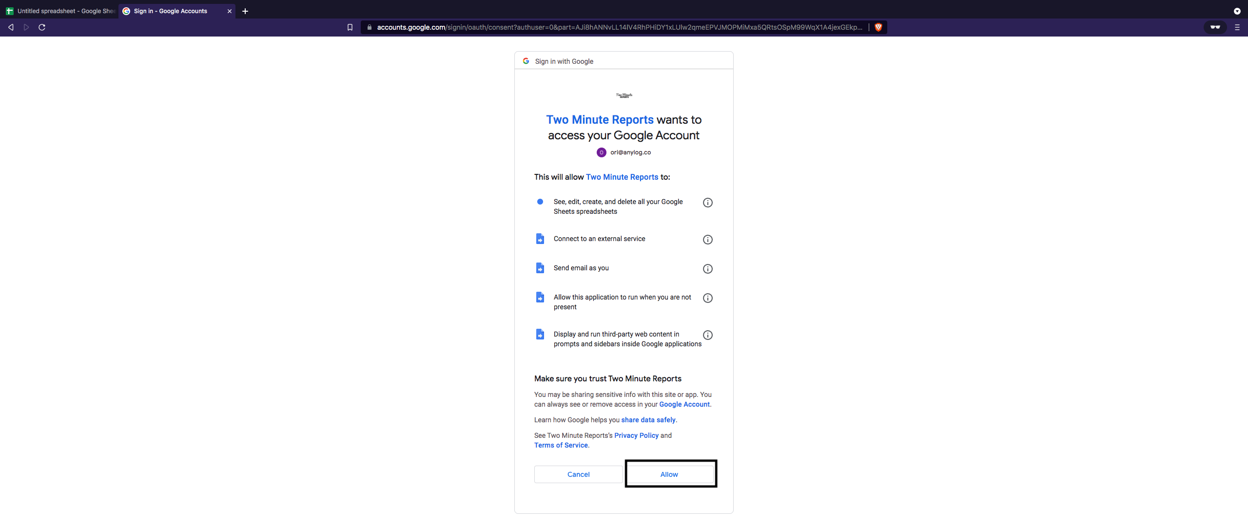 grant permission
