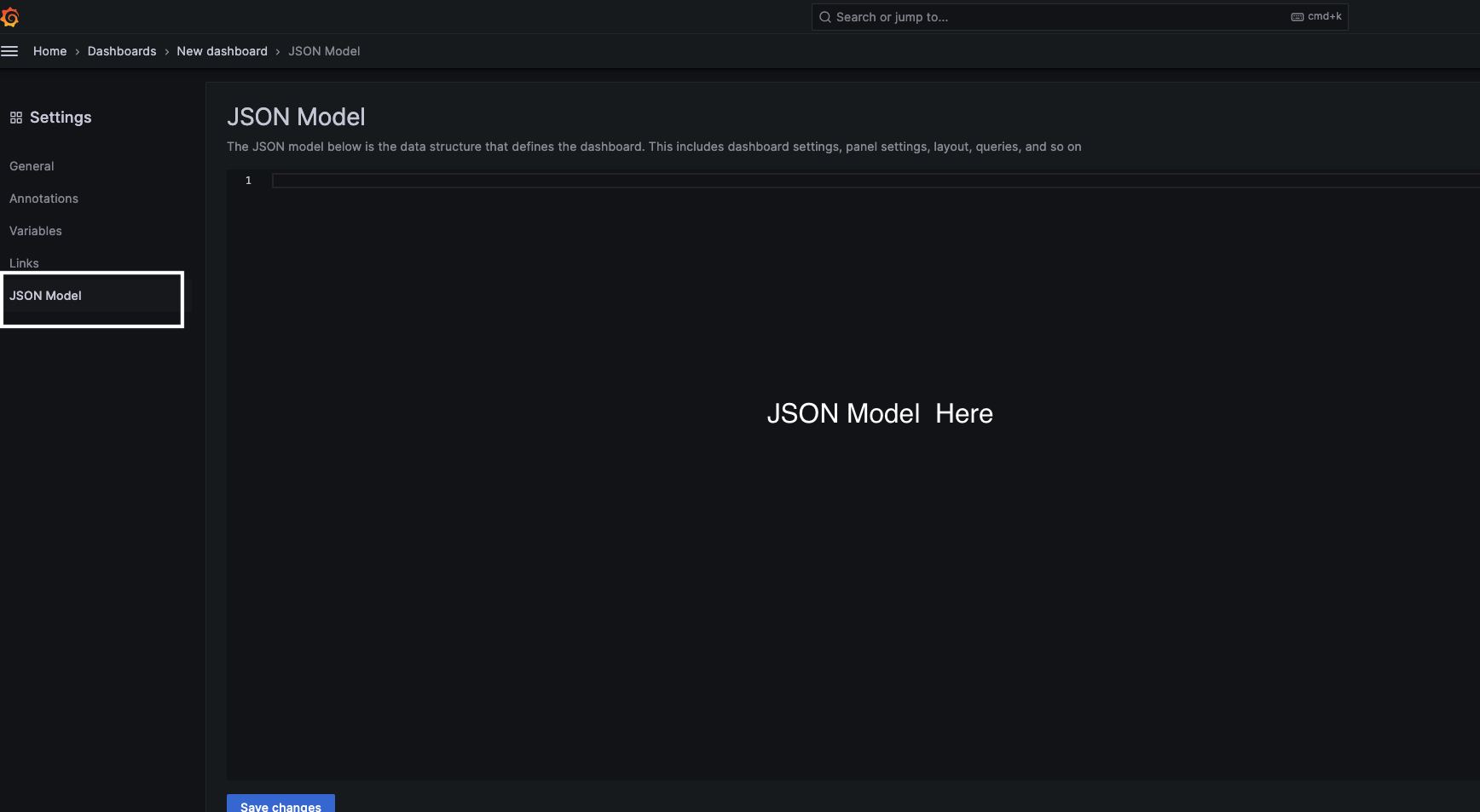 Empty JSON Model